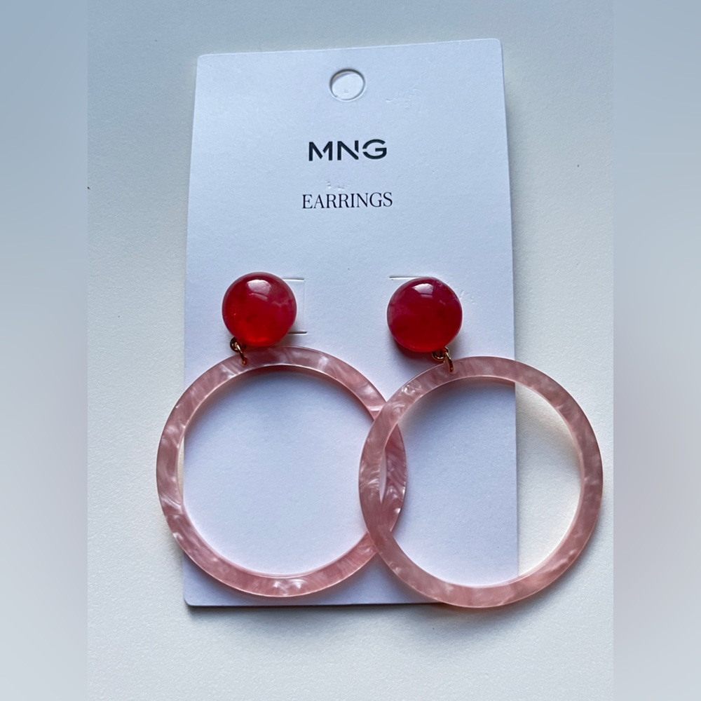 Mango Pink Hoop Earrings